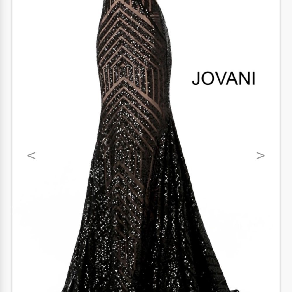 Jovani Black Sequin Maxi Dress